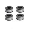 4 Rolos com 1Kg Arame de Solda Revestido Mig S Gás 0.8mm - 1