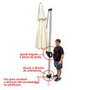 Ver imagem 6 de Ombrelone Guarda Sol Tenda Piscina Praia Deck Varanda Area Lazer Quintal Jardim Ajuste Manivela Vera