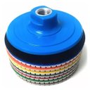 Ver imagem 2 de Kit 10 Lixas Diamantada Polir Mármore Granito Concreto + Suporte