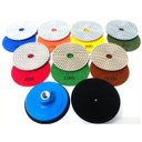 Ver imagem 1 de Kit 7 Lixas Diamantada Polir Mármore Granito Concreto + Suporte