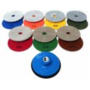 Ver imagem 3 de Kit 7 Lixas Diamantada Polir Mármore Granito Concreto + Suporte