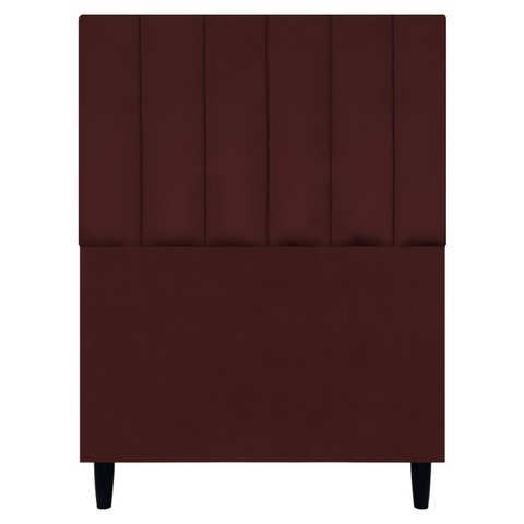 Cabeceira para Cama de Solteiro 90 Cm Suede Bordo