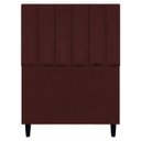 Ver imagem 1 de Cabeceira para Cama de Solteiro 90 Cm Suede Bordo