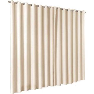 Cortina Blackout em Tecido 3 00 x 2 30 Esticado com Ilhos - Palha