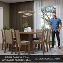 Ver imagem 5 de Conjunto Sala de Jantar Mesa Tampo de Madeira 8 Cadeiras Rustic/crema/bege Marrom Marisa Madesa