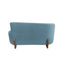 Ver imagem 6 de Namoradeira Sofá Feijão Lounge Orgânica Linho Azul