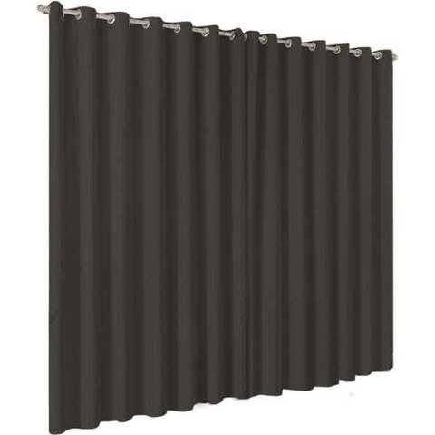 Cortina Blackout em Tecido 6 00x2 70 Corta Luz com Ilhos - Preto