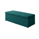 Ver imagem 1 de Calçadeira Baú Vitoria 100 cm Suede Azul Tiffany