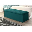 Ver imagem 2 de Calçadeira Baú Vitoria 100 cm Suede Azul Tiffany