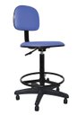 Ver imagem 1 de Cadeira Caixa Secretaria Polo - Couro Sintetico Corano - Azul Claro