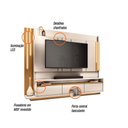Ver imagem 3 de Estante de Tv 75 Pol 240cm Fany Off White/cinamomo H01 - D’Rossi