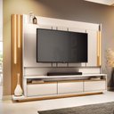 Ver imagem 2 de Estante de Tv 75 Pol 240cm Fany Off White/cinamomo H01 - D’Rossi