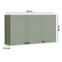 Ver imagem 6 de Armário Cozinha Aéreo 120cm 3 Pts Conecta Frizz Verde Mint