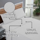 Ver mais imagens de Lençol Cama Box Solteiro 200 Fios 3 Peças Conjunto com Virol 100% Algodão:branco
