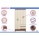 Ver imagem 5 de Guarda Roupa Solteiro 4PORTAS 4.2 Fit Jequitibá/Ow S. Andirá