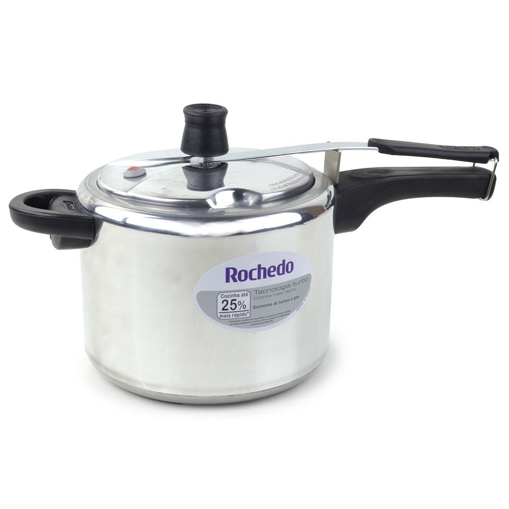 Panela De Pressão Polida 4,5l Rochedo Turbo - 1