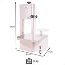 Ver imagem 3 de Serra Fita 1,46mts Delta Grill Semi Inox 1/3 Cv Bivolt Monofásica com Moedor 5 Bocas 1039