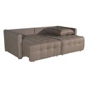Ver imagem 7 de Sofá Cama Innova Linho 4 Lugares Retrátil 215cm Marrom
