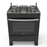 Fogão 5 Bocas a Gás Acendimento Automático Realce Bivolt Cr211 Preto - 1