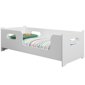 Cama Infantil 100% Mdf Montessoriana Baixa Grade Mini Cama Criança Quarto:branco