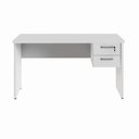 Ver imagem 5 de Mesa Escrivaninha Retangular 135cm x 60cm Tampo 30mm com Gaveteiro 2 Gavetas F5 Office Cor:Cinza