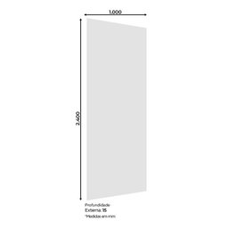 Painel para Edição Cozinha Americana 1,5cm Branco - Móveis Henn - 2