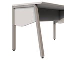 Ver imagem 5 de Escrivaninha Escritório com 120cm Industrial Tampo Chanfrado e Pés Metal F5 Office Executive Cinza