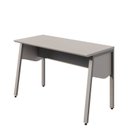 Ver imagem 1 de Escrivaninha Escritório com 120cm Industrial Tampo Chanfrado e Pés Metal F5 Office Executive Cinza