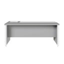 Ver imagem 5 de Mesa de Escritório Diretor com Caixa de Tomadas e Porta Objetos 180cm Corporate Cinza Sagrado e Branco