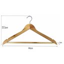 Ver imagem 2 de Kit 6 Cabide de Madeira Adulto com Cava e com Barra Resistente Rrister Premium