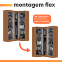 Ver imagem 4 de Guarda Roupas Modulado Closet de Canto 5 Portas Madrid