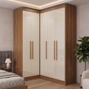 Ver imagem 2 de Guarda Roupas Modulado Closet de Canto 5 Portas Madrid