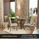 Ver imagem 3 de Conjunto Sala de Jantar Mesa Tampo de Vidro 6 Cadeiras Rustic/crema/imperial Marissa Madesa