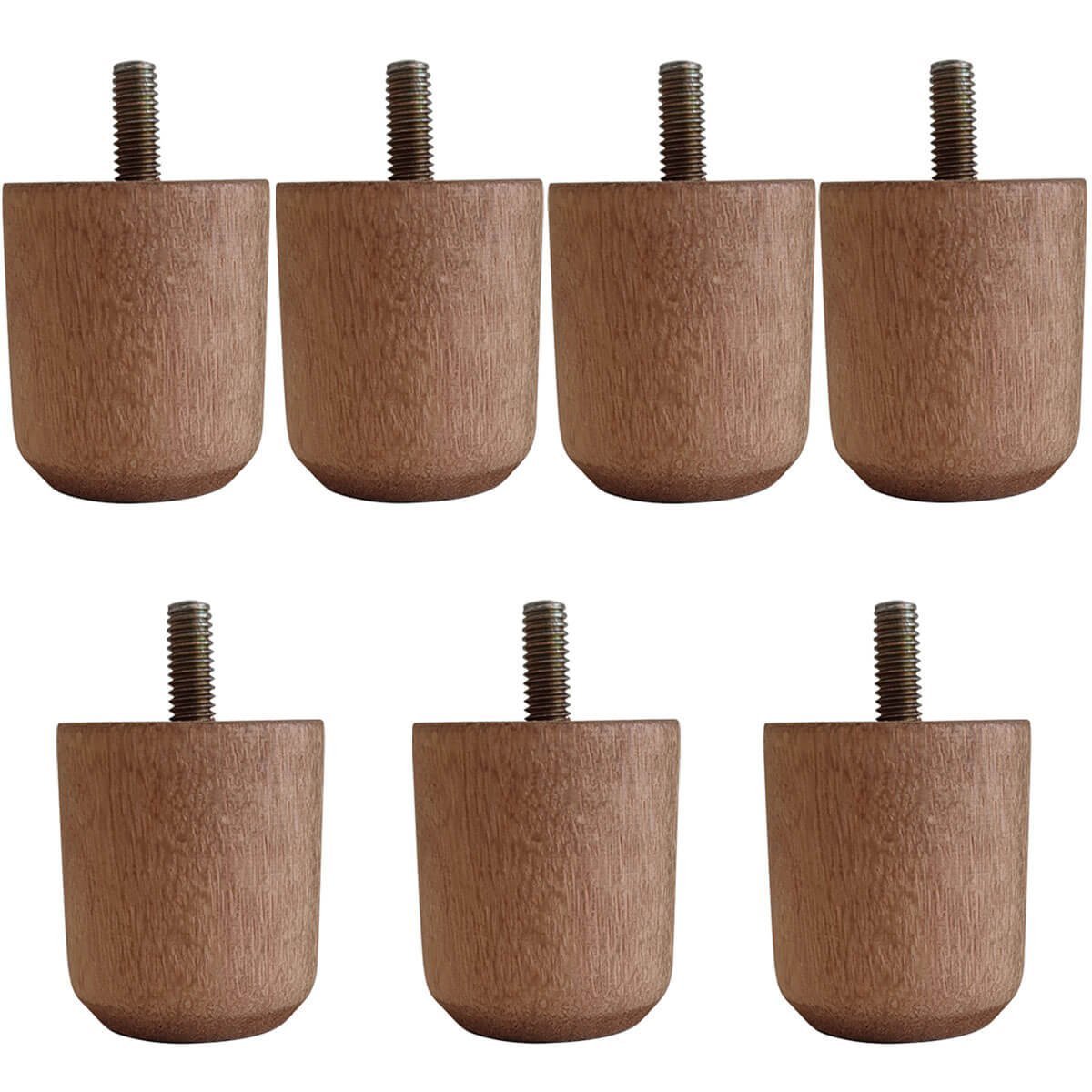 Conjunto de 7 Pés Baixos para Cama Box Kit Pé de Cama de Madeira 5cm ...