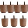 Conjunto de 7 Pés Baixos para Cama Box Kit Pé de Cama de Madeira 5cm Cor Mel - 1