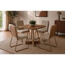 Ver imagem 1 de Mesa Sala Jantar Átria 90cm + 4 Cadeias Nina Rose Carraro
