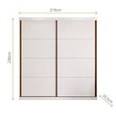 Ver imagem 6 de Guarda Roupa 2 Portas de Deslizantes 219 cm X 230 cm X 55,5 cm 100% MDF Cor:Branco