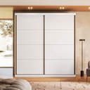 Ver imagem 1 de Guarda Roupa 2 Portas de Deslizantes 219 cm X 230 cm X 55,5 cm 100% MDF Cor:Branco