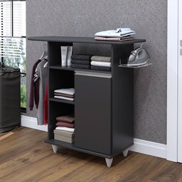 Tábua de Passar com Balcão 01 Porta Lis Preto 107 cm - D'Rossi DRossi - 2