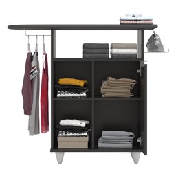 Tábua de Passar com Balcão 01 Porta Lis Preto 107 cm - D'Rossi DRossi - 5