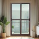 Ver imagem 2 de Porta Correr 2F.Moveis 210 x 120 Elite c/Fecho Autom V.Liso Marrom Corten Brimak