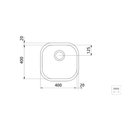 Ver imagem 3 de Cuba de Embutir ou Sobrepor Tramontina Tramontina Aria Maxi 40 Bs em Aço Inox Acetinado 40x40 Cm Tra