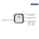 Ver imagem 4 de Cuba de Embutir ou Sobrepor Tramontina Tramontina Aria Maxi 40 Bs em Aço Inox Acetinado 40x40 Cm Tra