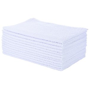 Kit 12 Toalhas de Rosto para Salão de Beleza Perfeito Estilo - Branco