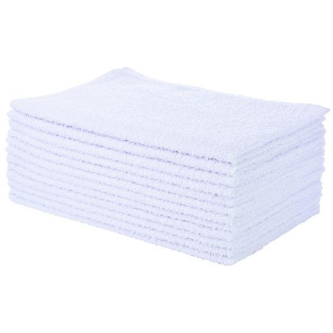 Kit 12 Toalhas de Rosto para Salão de Beleza Perfeito Estilo - Branco