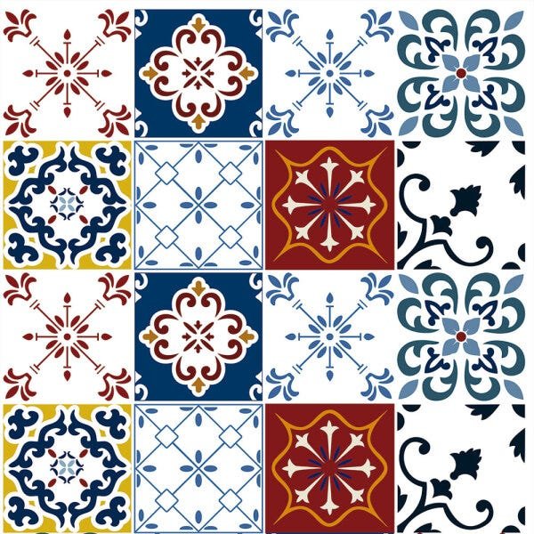 Papel De Parede Para Cozinha Azulejo Português Lavável Mod17 - 2