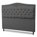 Ver imagem 1 de Cabeceira Estofada Cama Box Casal King Size Belize 195cm Linho Grafite - Abmaza