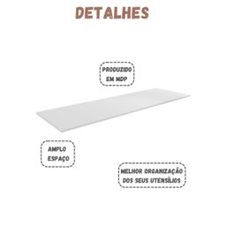 Tampo para Balcão 160 Cm Branco Ajl - 3