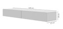 Ver imagem 3 de Rack de Tv Linha Eros 1,40m Suspenso Aéreo em Mdf/mdp:branco