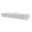 Ver imagem 3 de Rack de Tv Linha Eros 1,40m Suspenso Aéreo em Mdf/mdp:branco